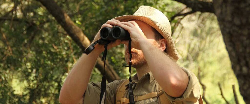 Binoculars for safari in Uganda