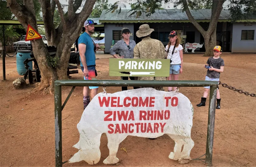 Ziwa Rhino sanctuary entrance
